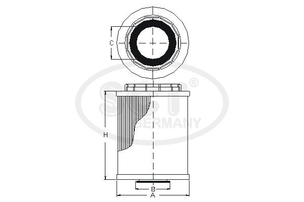 SCT GERMANY alyvos filtras SH 4794 P